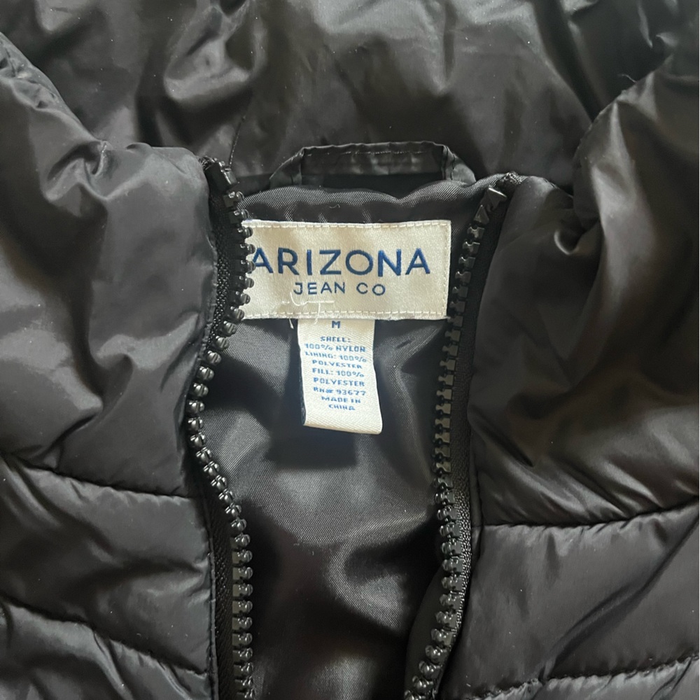 arizona jean cropped black vest